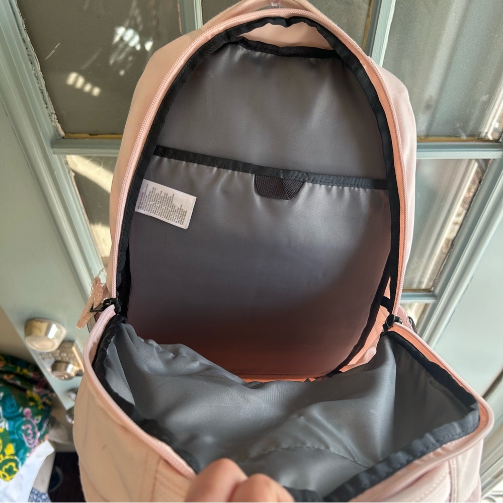 The North Face Women's Jester Backpack Padded Laptop Travel Bag Pink Salt /Black - Picture 9 of 16